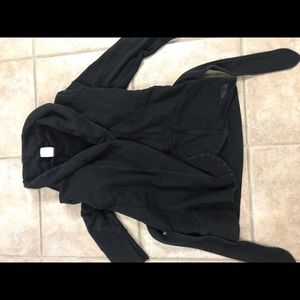 North face black open sweatshirt size Large